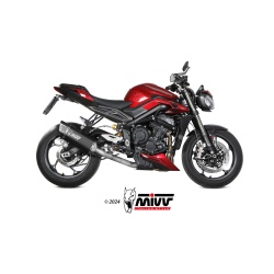 MIVV SR-1 BLACK TITANIUM FULL SYSTEM FOR TRIUMPH STREET TRIPLE 765 2023+ 