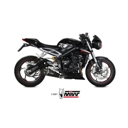 MIVV BLACK DELTA RACE SLIP-ON FOR TRIUMPH STREET TRIPLE 765 Till 2022 
